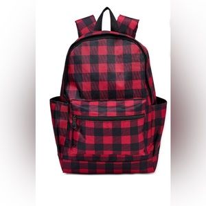 Buffalo plaid red/black backpack